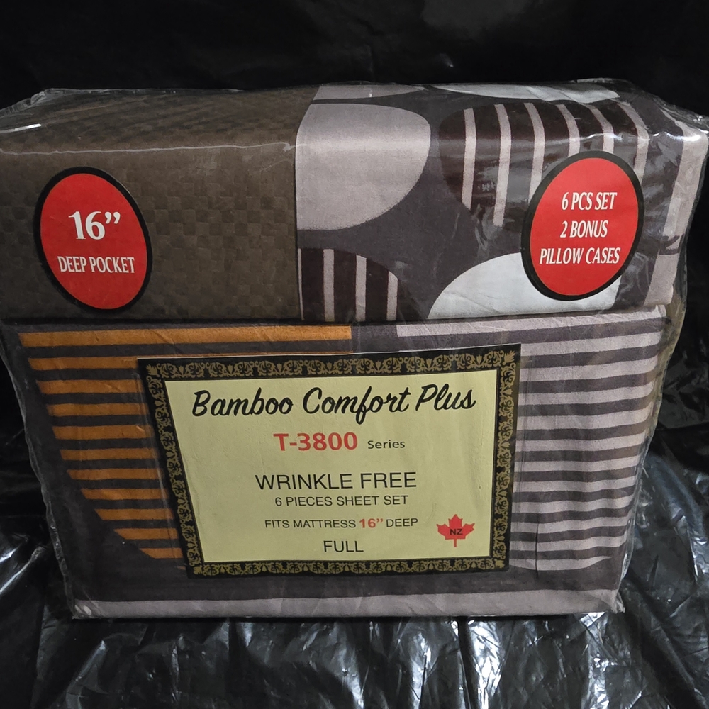New-Bamboo Comfort Plus T-3800 Full Sheet Set